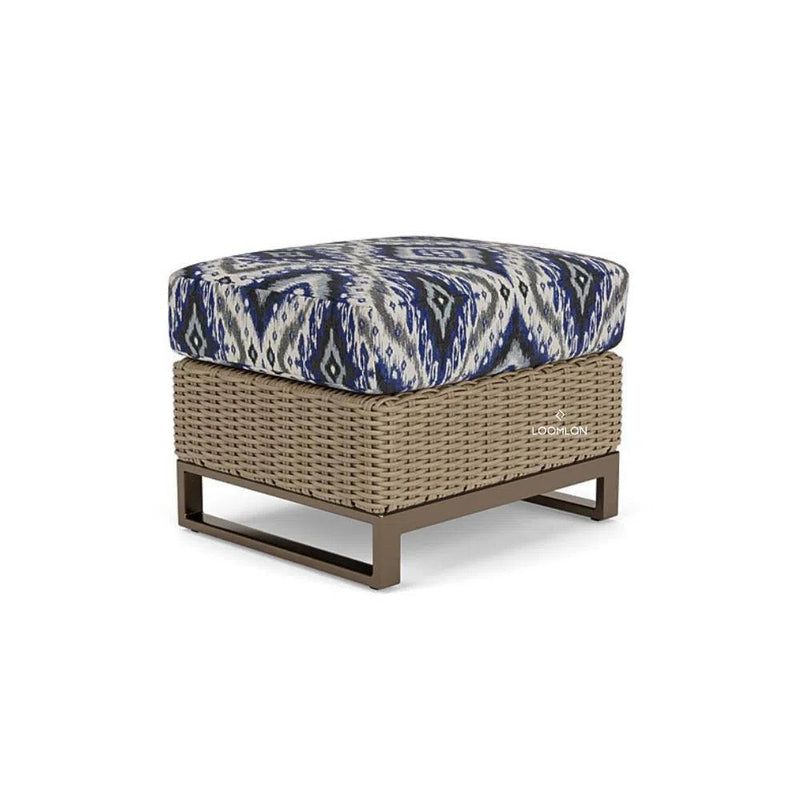 Milan Ottoman Premium Wicker Furniture Made In USA Lloyd Flanders Outdoor Ottomans LOOMLAN By Lloyd Flanders