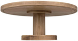 Milena Wood Round Coffee Table, Washed Walnut Coffee Tables LOOMLAN By Noir