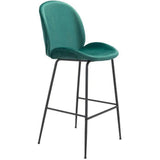 Miles Bar Chair Green Bar Stools LOOMLAN By Zuo Modern