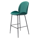 Miles Bar Chair Green Bar Stools LOOMLAN By Zuo Modern