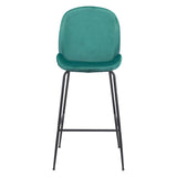 Miles Bar Chair Green Bar Stools LOOMLAN By Zuo Modern