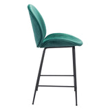 Miles Counter Chair Green Counter Stools LOOMLAN By Zuo Modern