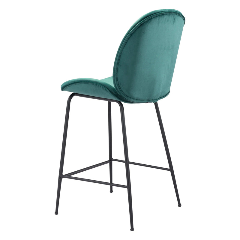 Miles Counter Chair Green Counter Stools LOOMLAN By Zuo Modern