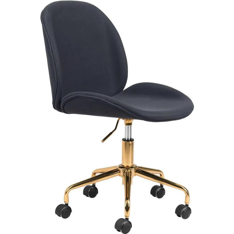 Miles Office Chair Black Office Chairs LOOMLAN By Zuo Modern