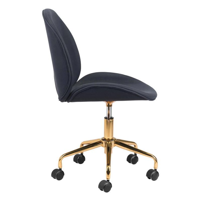 Miles Office Chair Black Office Chairs LOOMLAN By Zuo Modern