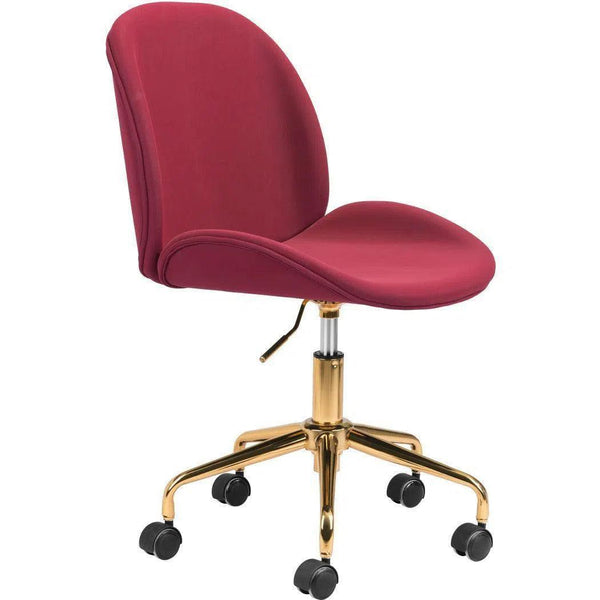 Miles Office Chair Red Office Chairs LOOMLAN By Zuo Modern