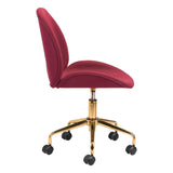 Miles Office Chair Red Office Chairs LOOMLAN By Zuo Modern