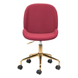 Miles Office Chair Red Office Chairs LOOMLAN By Zuo Modern