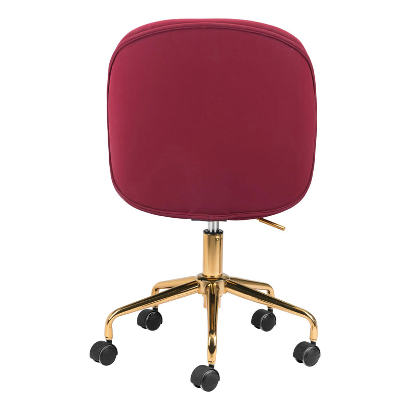 Miles Office Chair Red Office Chairs LOOMLAN By Zuo Modern