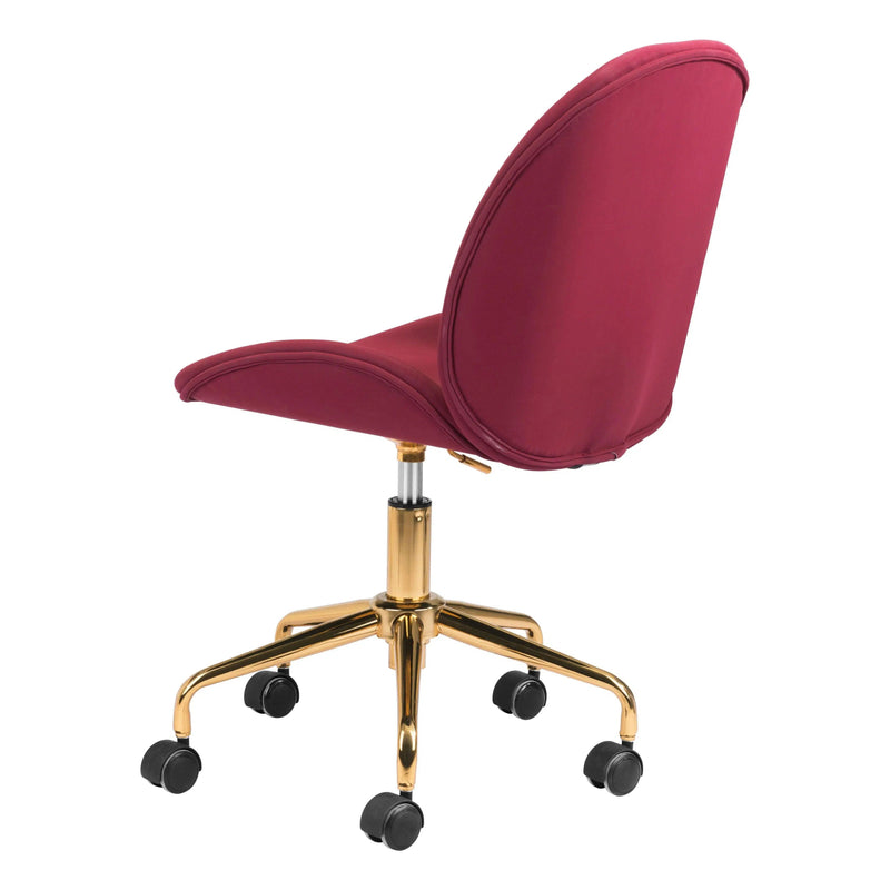 Miles Office Chair Red Office Chairs LOOMLAN By Zuo Modern