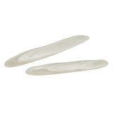 Milky White Tray Set of 2 Trays LOOMLAN By Currey & Co