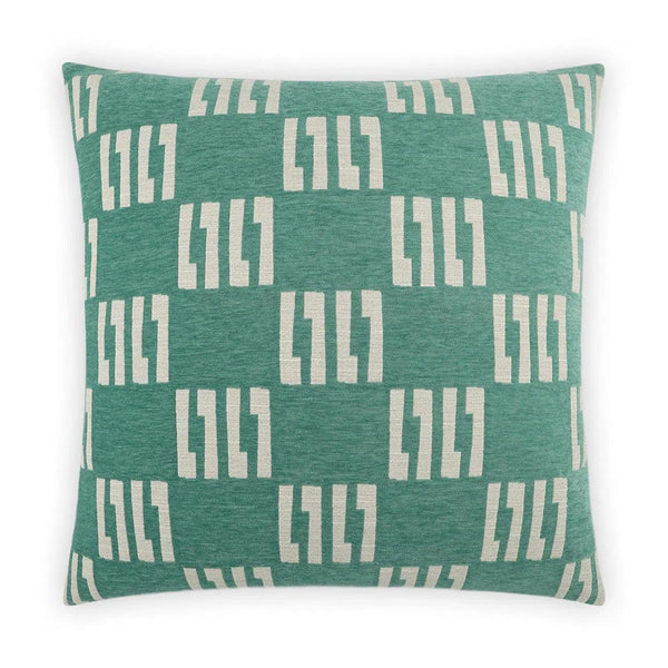 Milo Malachite Green Throw Pillow With Insert Throw Pillows LOOMLAN By D.V. Kap