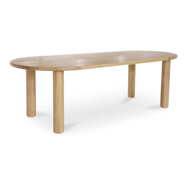 Milo Natural Solid Oak Geometric Dining Table Dining Tables LOOMLAN By Moe's Home