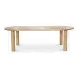 Milo Natural Solid Oak Geometric Dining Table Dining Tables LOOMLAN By Moe's Home