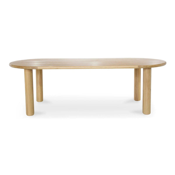 Milo Natural Solid Oak Geometric Dining Table Dining Tables LOOMLAN By Moe's Home