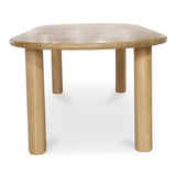 Milo Natural Solid Oak Geometric Dining Table Dining Tables LOOMLAN By Moe's Home