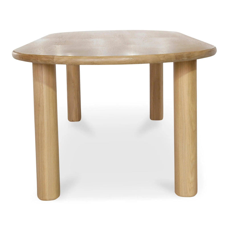 Milo Natural Solid Oak Geometric Dining Table Dining Tables LOOMLAN By Moe's Home