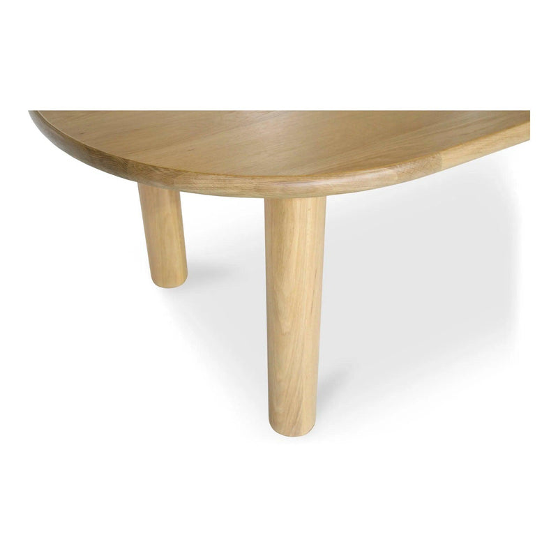 Milo Natural Solid Oak Geometric Dining Table Dining Tables LOOMLAN By Moe's Home