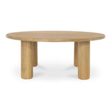 Milo Natural Solid Oak Round Coffee Table Coffee Tables LOOMLAN By Moe's Home