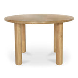 Milo Natural Solid Oak Round Dining Table Dining Tables LOOMLAN By Moe's Home