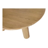 Milo Natural Solid Oak Round Dining Table Dining Tables LOOMLAN By Moe's Home