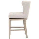 Milton Swivel Counter Stool Bisque French Linen Ash Counter Stools LOOMLAN By Essentials For Living