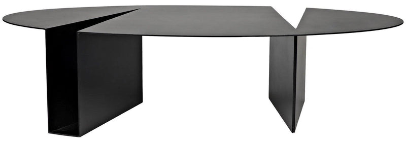 Minerva Coffee Table, Black Steel Coffee Tables LOOMLAN By Noir