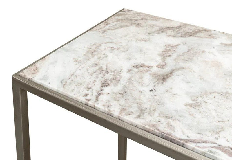 Minimal Console Table Marble Top Iron Frame Console Tables LOOMLAN By Sarreid