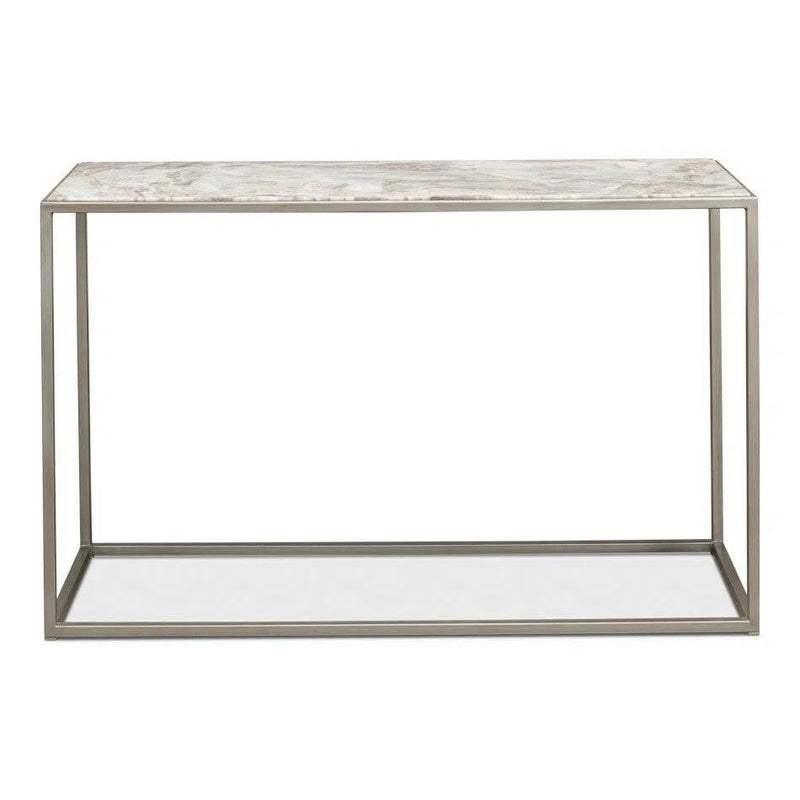 Minimal Console Table Marble Top Iron Frame Console Tables LOOMLAN By Sarreid