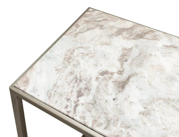 Minimal Console Table Marble Top Iron Frame Console Tables LOOMLAN By Sarreid