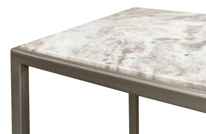 Minimal Console Table Marble Top Iron Frame Console Tables LOOMLAN By Sarreid