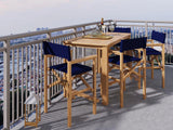 Mirador Rectangular Teak Outdoor Counter Height Table Outdoor Counter Tables LOOMLAN By HiTeak