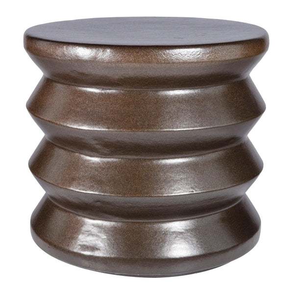 Mirage Accent Table - Pyrite Brown Outdoor End Table Outdoor Side Tables LOOMLAN By Seasonal Living