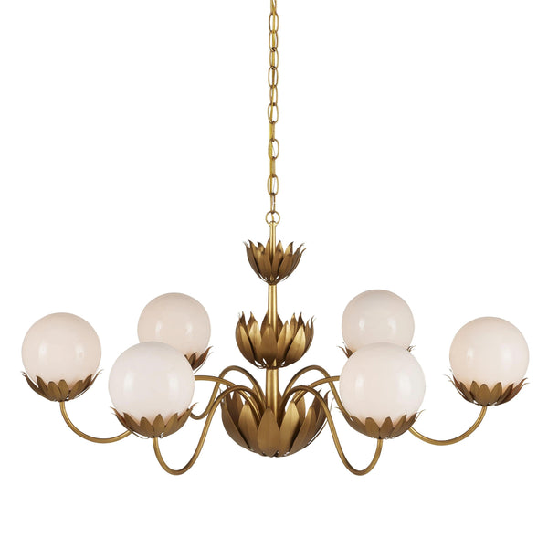 Mirasole Gold Chandelier Chandeliers LOOMLAN By Currey & Co