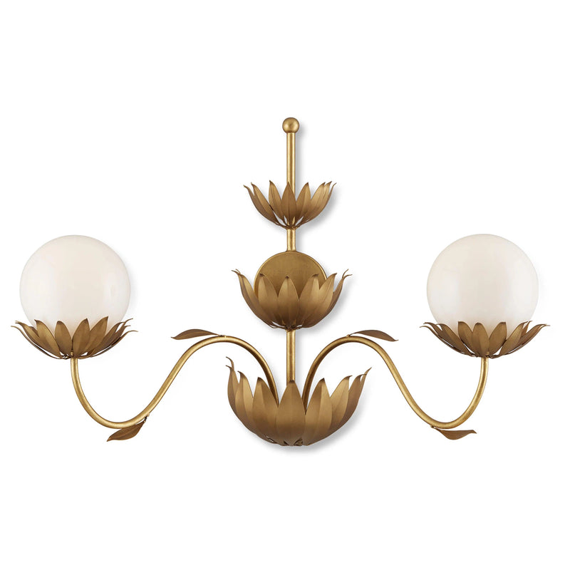 Mirasole Gold Wall Sconce Wall Sconces LOOMLAN By Currey & Co