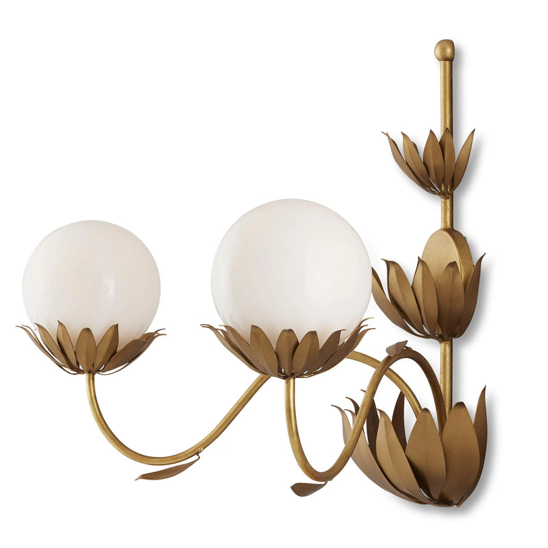 Mirasole Gold Wall Sconce Wall Sconces LOOMLAN By Currey & Co