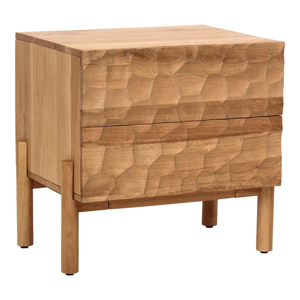 Misaki Natural Solid Oak Nightstand Nightstands LOOMLAN By Moe's Home