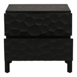 Misaki Solid Oak Black Nightstand Nightstands LOOMLAN By Moe's Home