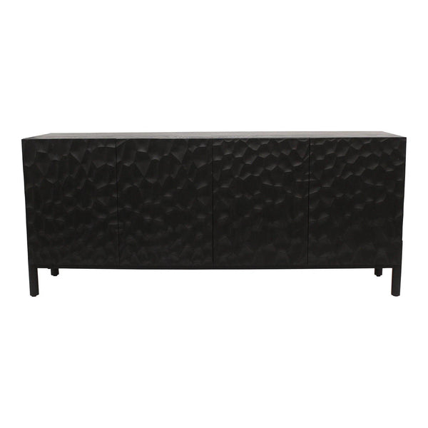 Misaki Solid Oak Black Sideboard Sideboards LOOMLAN By Moe's Home