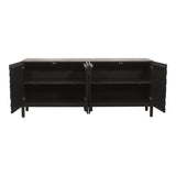 Misaki Solid Oak Black Sideboard Sideboards LOOMLAN By Moe's Home