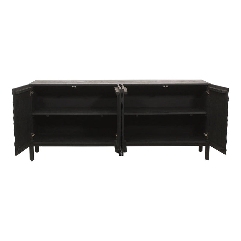 Misaki Solid Oak Black Sideboard Sideboards LOOMLAN By Moe's Home