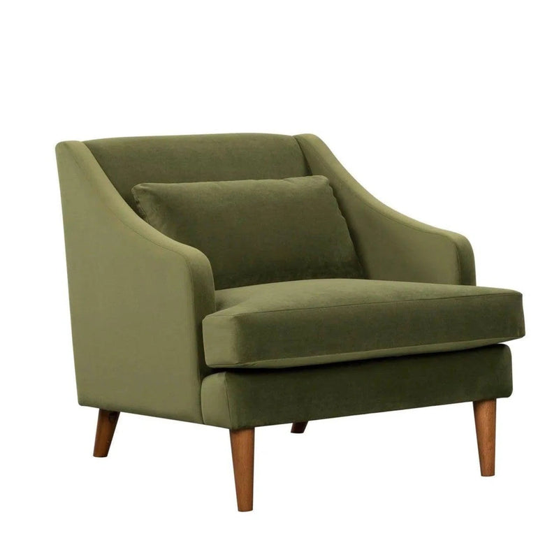 Missy Club Chair - Green Velvet Club Chairs LOOMLAN By LH Imports