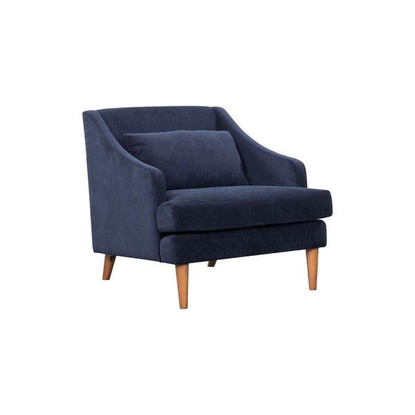 Missy Club Chair - Navy Chenille Club Chairs LOOMLAN By LH Imports