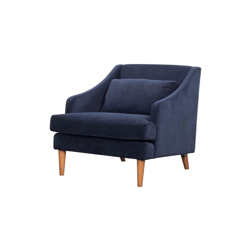 Missy Club Chair - Navy Chenille Club Chairs LOOMLAN By LH Imports