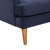 Missy Club Chair - Navy Chenille Club Chairs LOOMLAN By LH Imports