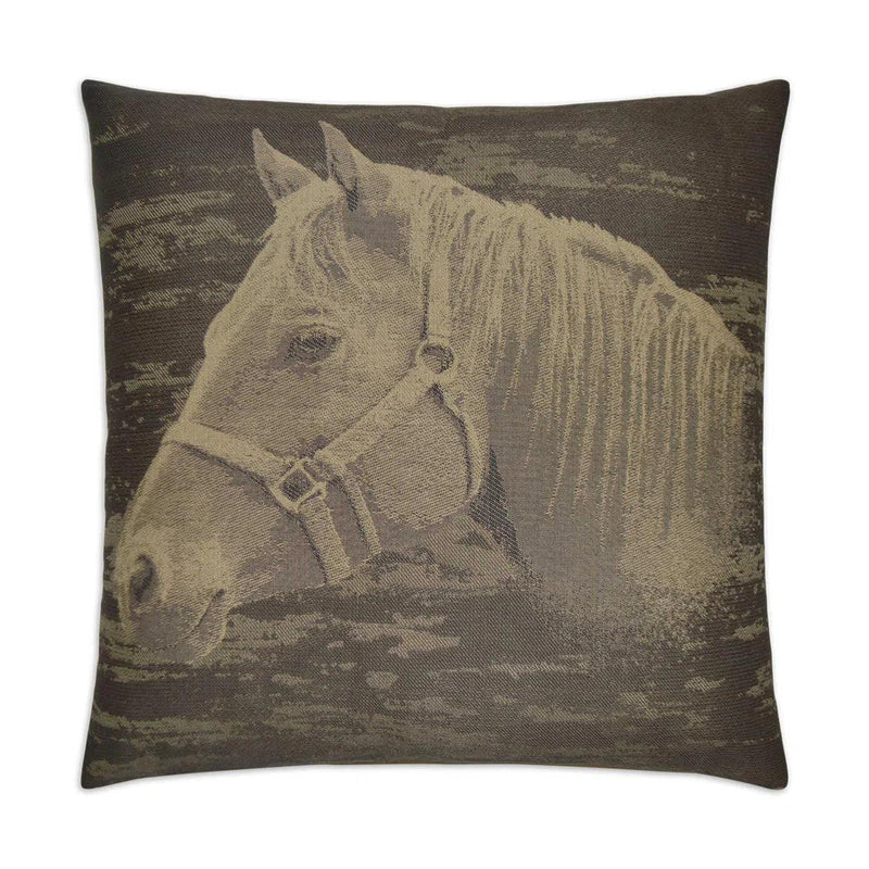 Mister Ed Brown Throw Pillow With Insert Throw Pillows LOOMLAN By D.V. Kap