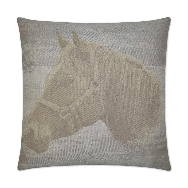 Mister Ed Grey Throw Pillow With Insert Throw Pillows LOOMLAN By D.V. Kap