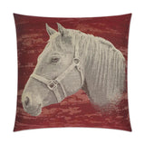 Mister Ed Red Throw Pillow With Insert Throw Pillows LOOMLAN By D.V. Kap