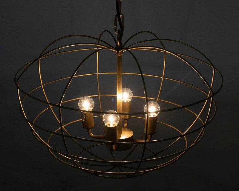 Mo Metal Pendant With Brass Finish Pendants LOOMLAN By Noir