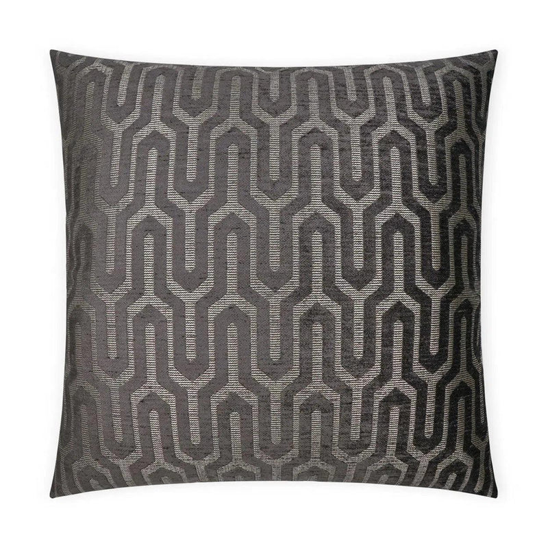 Moda Charcoal Global Grey Large Throw Pillow With Insert Throw Pillows LOOMLAN By D.V. Kap